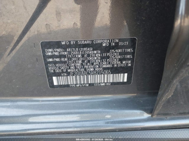 Subaru na 2024 JF2GUABC5R8215065 Image 9