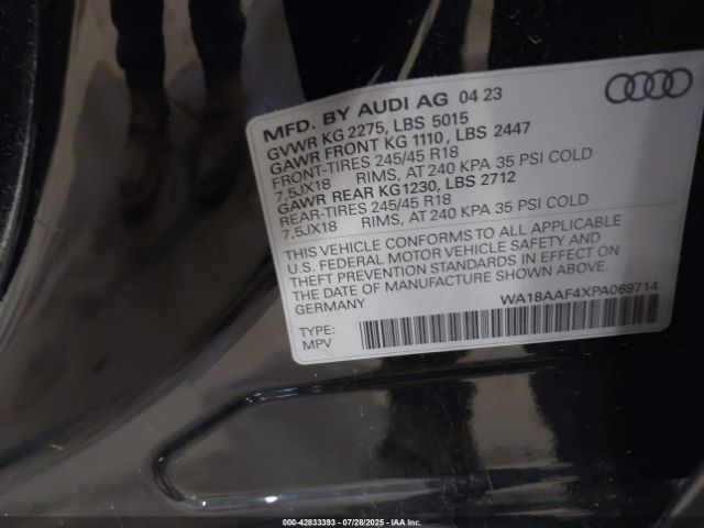 2023 AUDI A4 ALLROAD WA18AAF4XPA069714 Photo 8