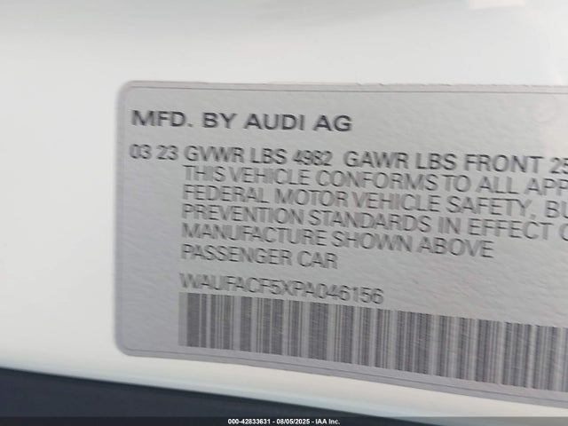 2023 AUDI A5 SPORTBACK WAUFACF5XPA046156 Photo 8