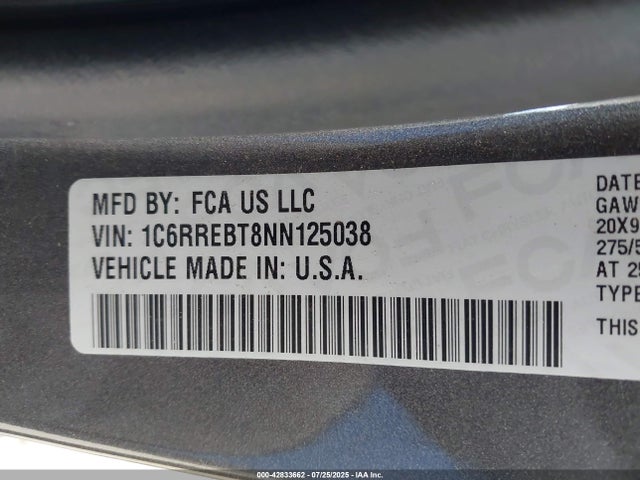 1C6RREBT8NN125038 RAM 1500