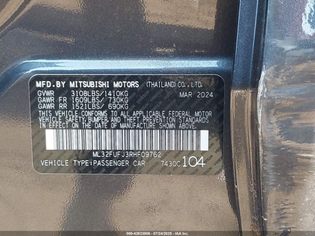 2024 MITSUBISHI MIRAGE G4 ML32FUFJ3RHF09762 Photo 8