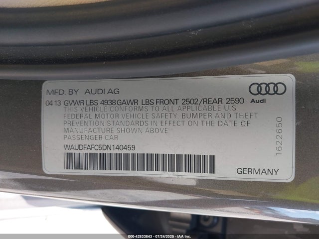 2013 AUDI A6 WAUDFAFC5DN140459 Photo 8