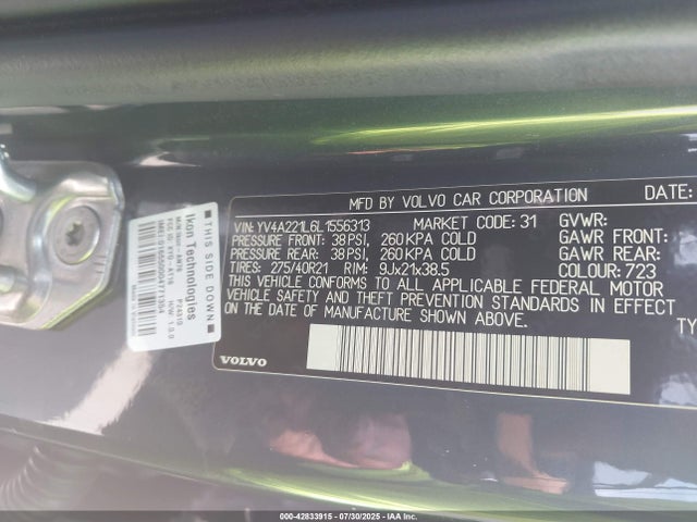 YV4A221L6L1556313 Volvo b4204ts (hp)