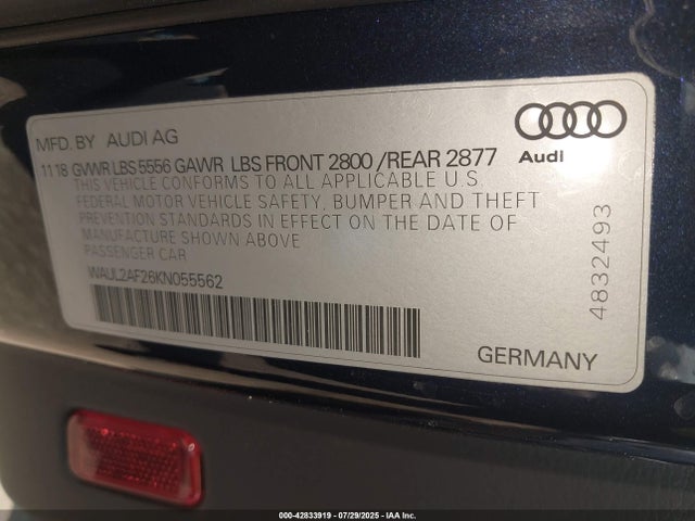 Audi A6 2019 WAUL2AF26KN055562 Image 9