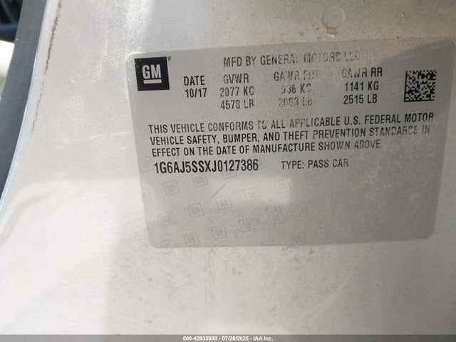 2018 CADILLAC ATS 1G6AJ5SSXJ0127386 Photo 8