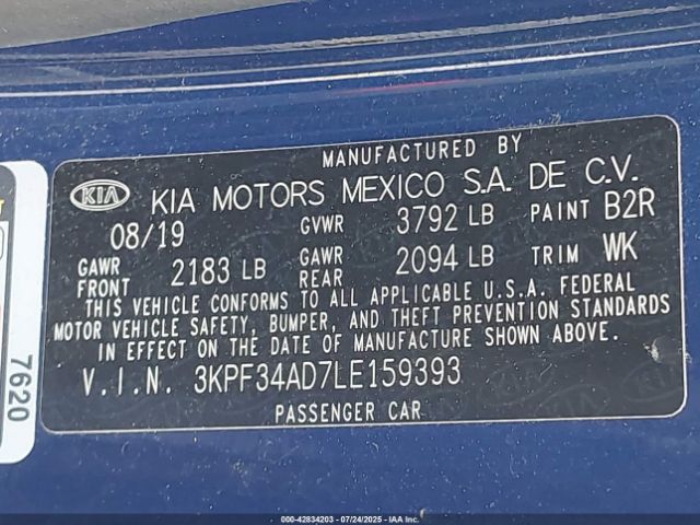 2020 KIA FORTE 3KPF34AD7LE159393 Photo 8