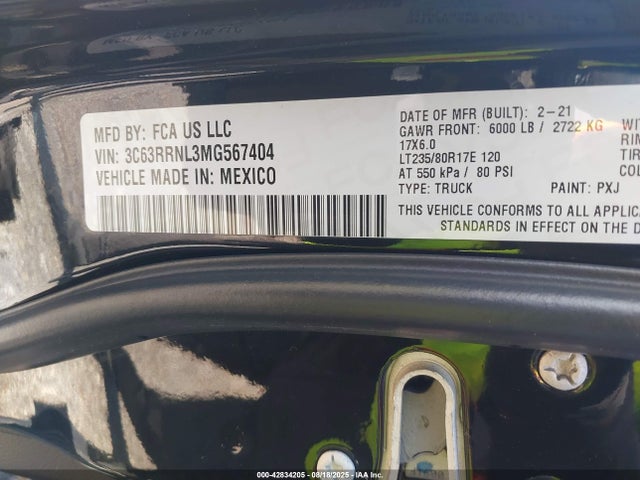 RAM 2021 2021 3C63RRNL3MG567404 Image 8