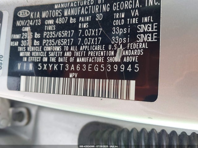 5XYKT3A63EG539945 KIA dohc t-gdi theta-ii