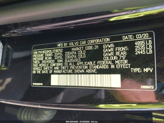 YV4162UM3L2318762 Volvo b4204t (mp)