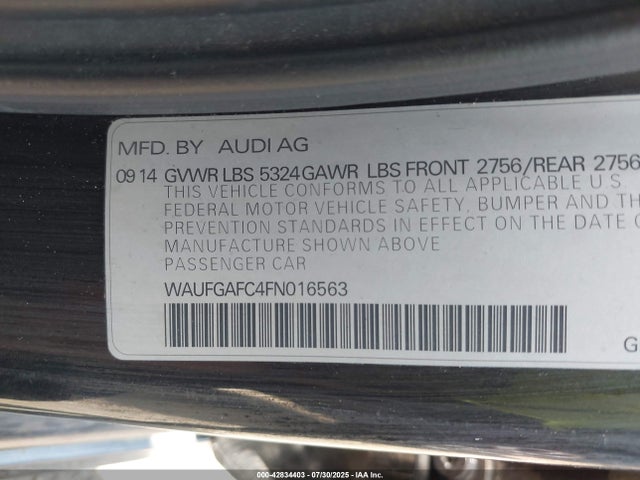 2015 AUDI A6 WAUFGAFC4FN016563 Photo 8