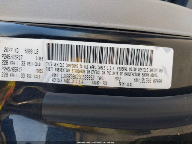 2009 JEEP GRAND CHEROKEE 1J8GR58K39C528952 Photo 8