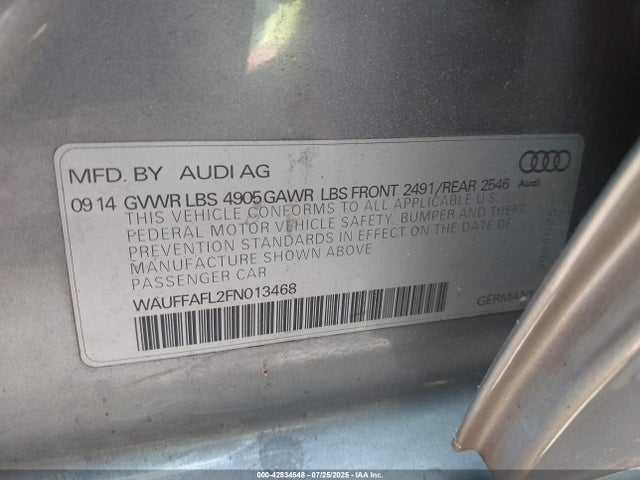 2015 AUDI A4 WAUFFAFL2FN013468 Photo 8