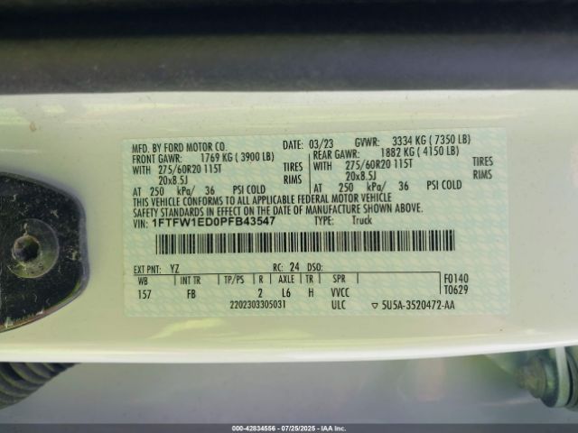 2023 FORD F-150 1FTFW1ED0PFB43547 Photo 8