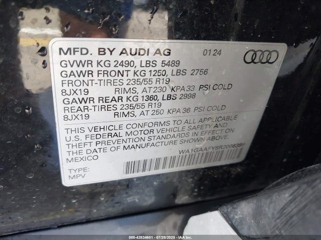2024 AUDI Q5 WA1GAAFY8R2066399 Photo 8