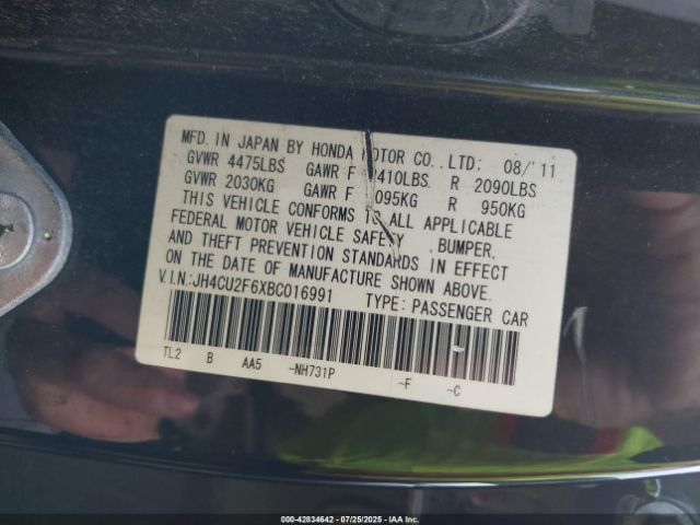 2011 ACURA TSX JH4CU2F6XBC016991 Photo 8