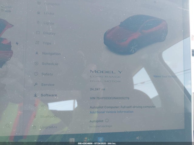 2022 TESLA MODEL Y 7SAYGDEE0NA005279 Photo 6