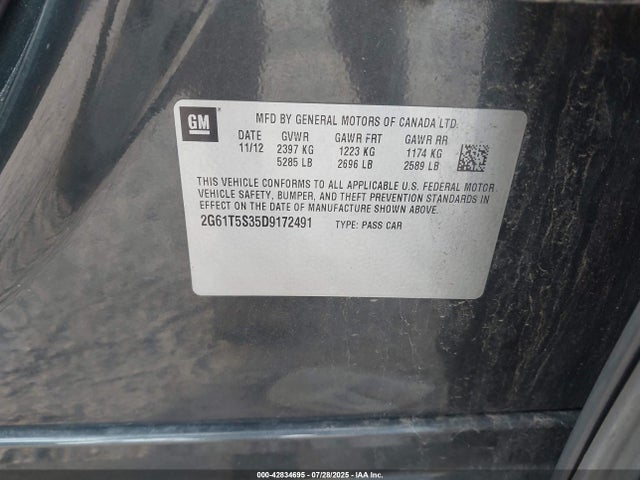 2013 CADILLAC XTS 2G61T5S35D9172491 Photo 8