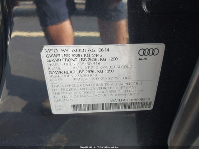 2015 AUDI Q5 WA1LFAFP8FA005949 Photo 8