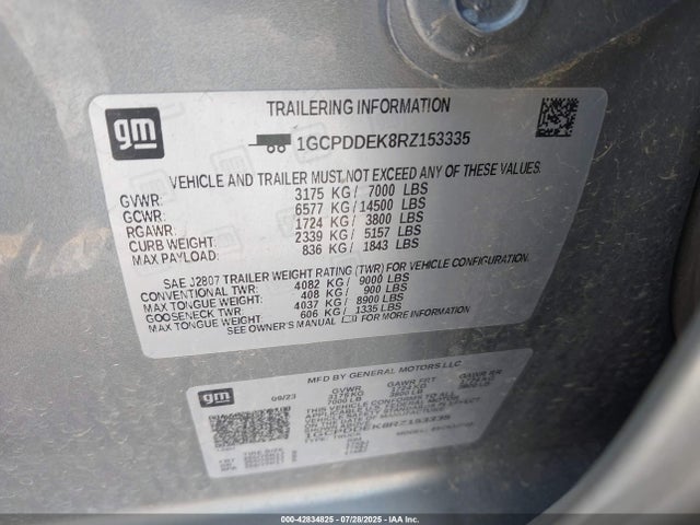 1GCPDDEK8RZ153335 Chevrolet l3b