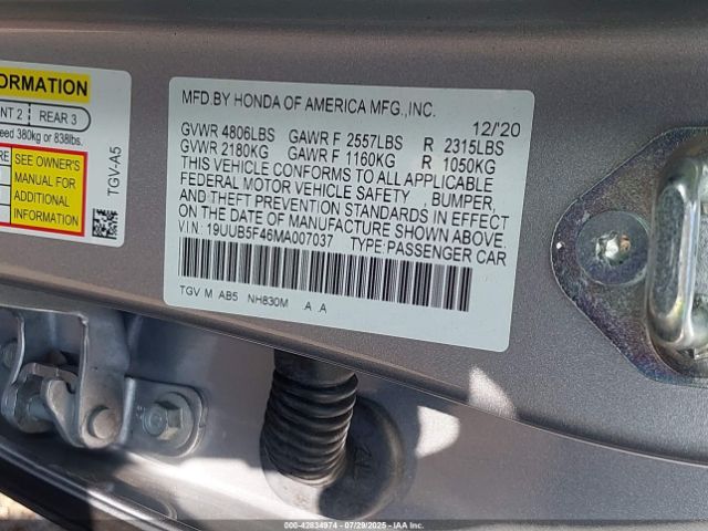 2021 ACURA TLX 19UUB5F46MA007037 Photo 8