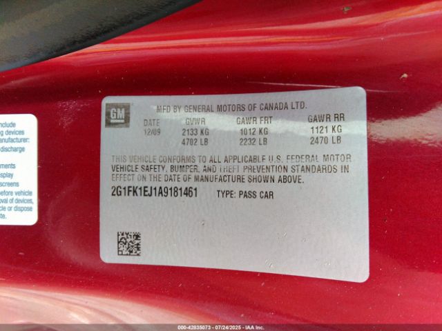 2010 CHEVROLET CAMARO 2G1FK1EJ1A9181461 Photo 8