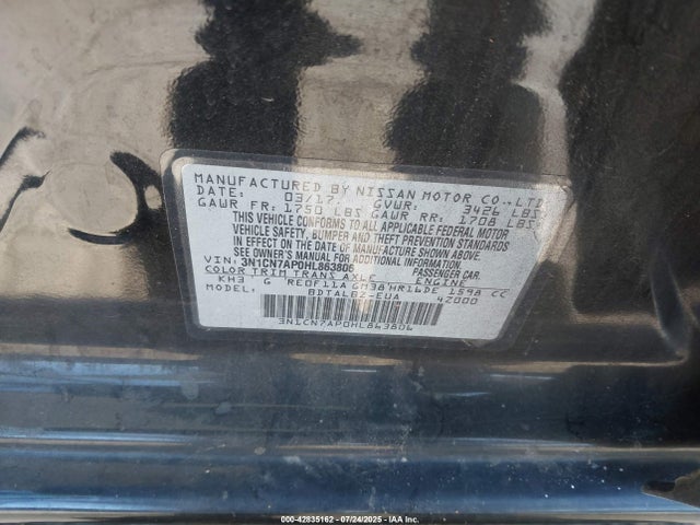 3N1CN7AP0HL863806 Nissan 2017