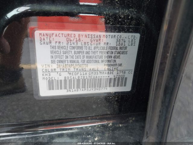 2018 NISSAN SENTRA 3N1AB7AP5JY340774 Photo 8