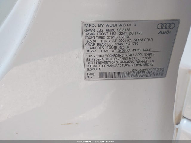 2013 AUDI Q7 WA1DGBFEXDD016128 Photo 8