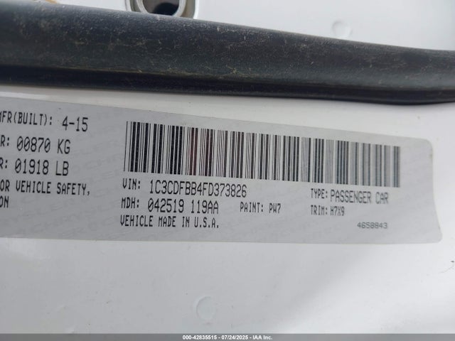 Dodge 2015 2015 1C3CDFBB4FD373826 Image 9