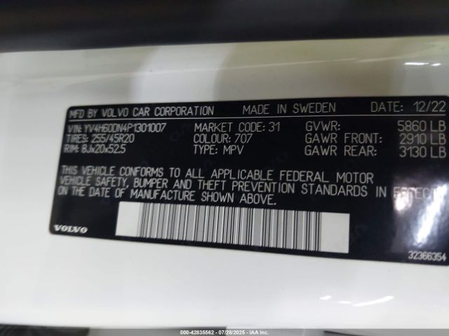 2023 VOLVO XC60 RECHARGE PLUG-IN HYBRID YV4H60DN4P1301007 Photo 8