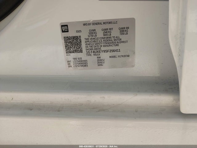 1GT4UXEY9SF256411 GMC l5p