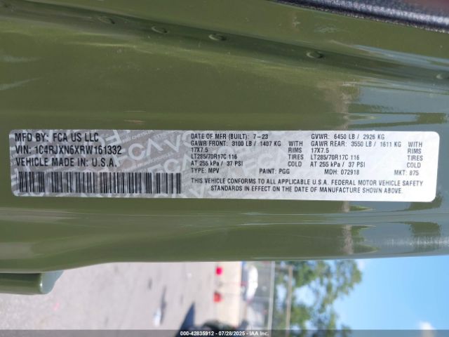 2024 JEEP WRANGLER 4XE 1C4RJXN6XRW161332 Photo 8
