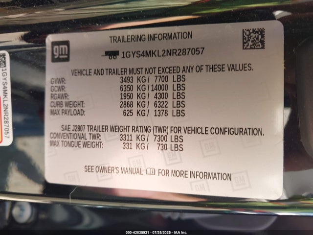 2022 CADILLAC ESCALADE ESV 1GYS4MKL2NR287057 Photo 8