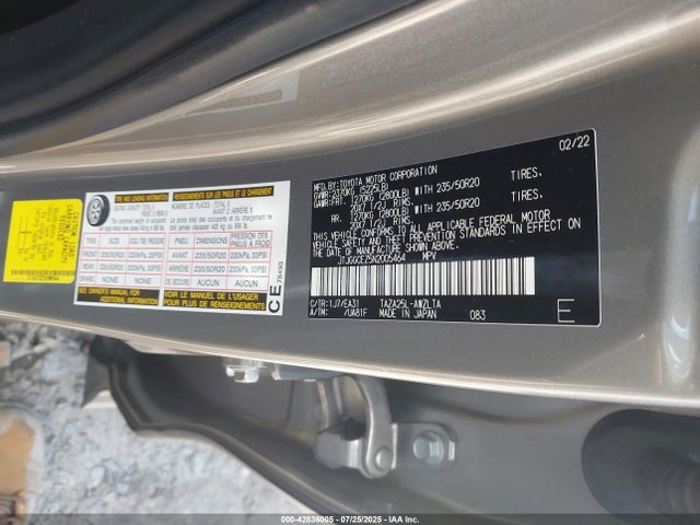 JTJGGCEZ5N2005464 Lexus t24a-fts