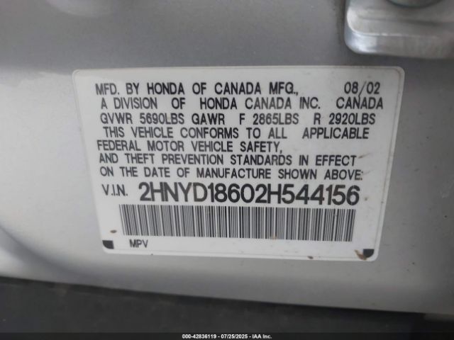 2002 ACURA MDX 2HNYD18602H544156 Photo 8