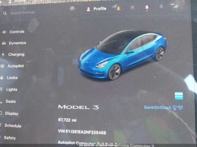 2022 TESLA MODEL 3 5YJ3E1EA2NF235465 Photo 6