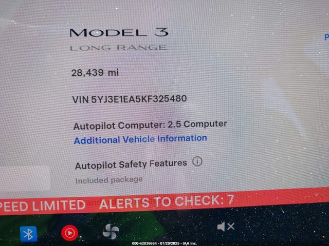 Tesla 2019 2019 5YJ3E1EA5KF325480 Image 7