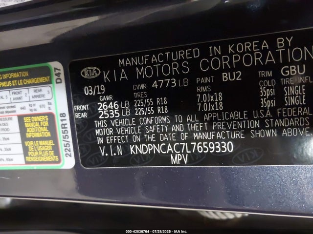 KIA gdi theta ii 2020 KNDPNCAC7L7659330 Image 9