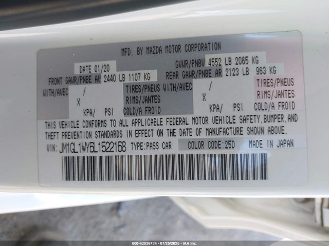 JM1GL1WY6L1522168 Mazda py turbo