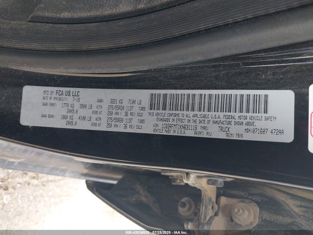 RAM 2019 2019 1C6SRFMT1KN631116 Image 9