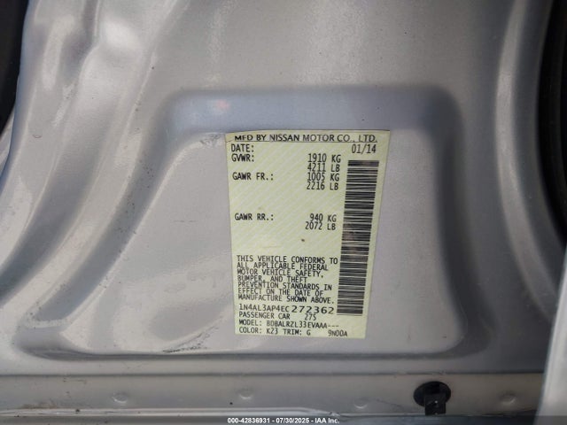 1N4AL3AP4EC272362 Nissan Altima
