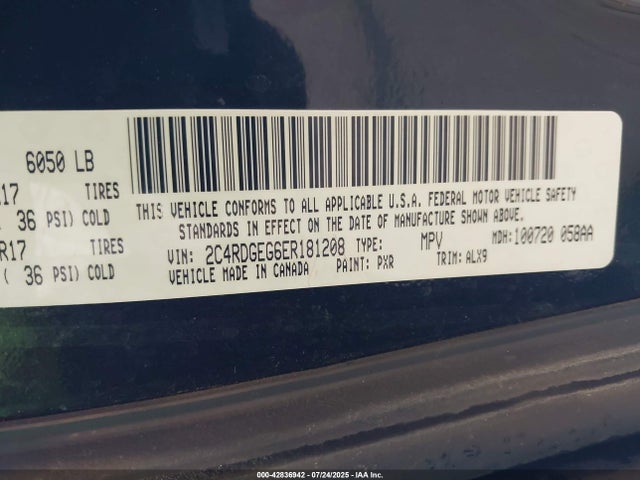 2C4RDGEG6ER181208 Dodge Grand Caravan