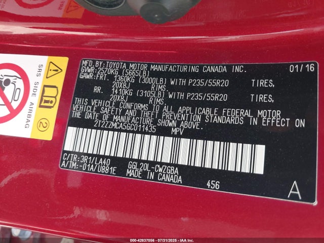 Lexus RX 2016 2T2ZZMCA5GC011435 Image 9