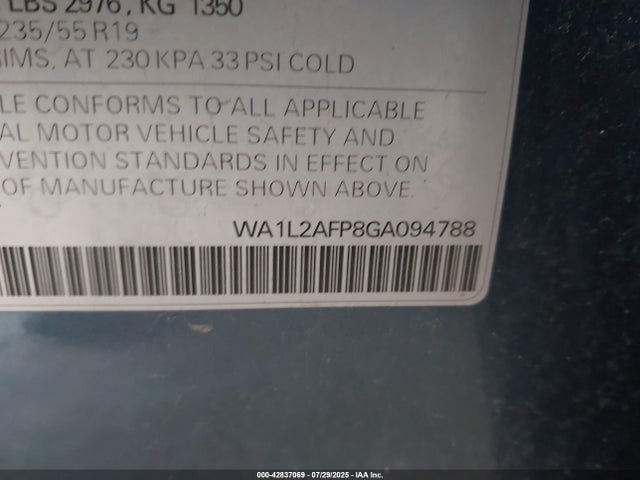2016 AUDI Q5 WA1L2AFP8GA094788 Photo 8
