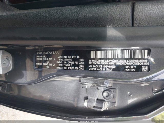 ZACNJDB14NPN69139 Jeep 2022