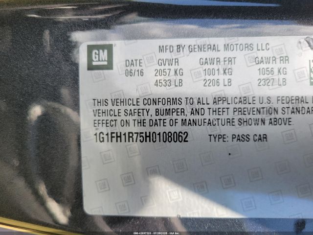 2017 CHEVROLET CAMARO 1G1FH1R75H0108062 Photo 8