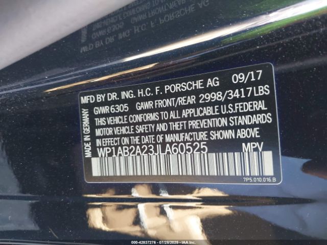 2018 PORSCHE CAYENNE WP1AB2A23JLA60525 Photo 8