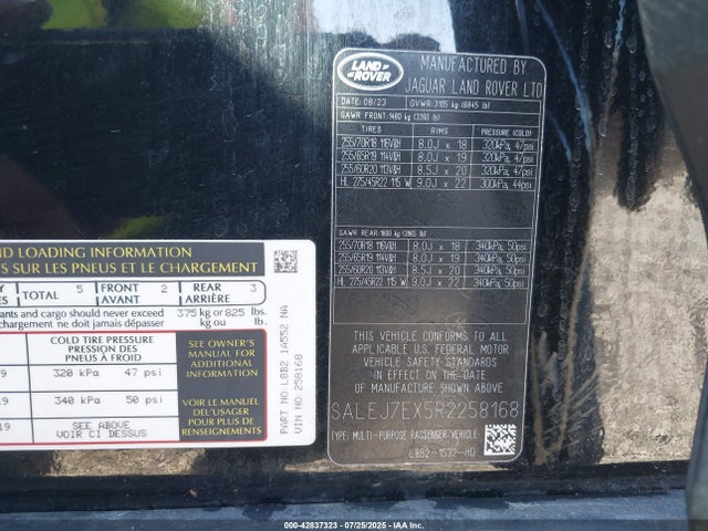 SALEJ7EX5R2258168 Land Rover aj120p4