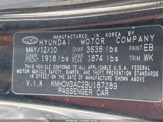 2011 HYUNDAI ACCENT KMHCM3AC2BU187289 Photo 8