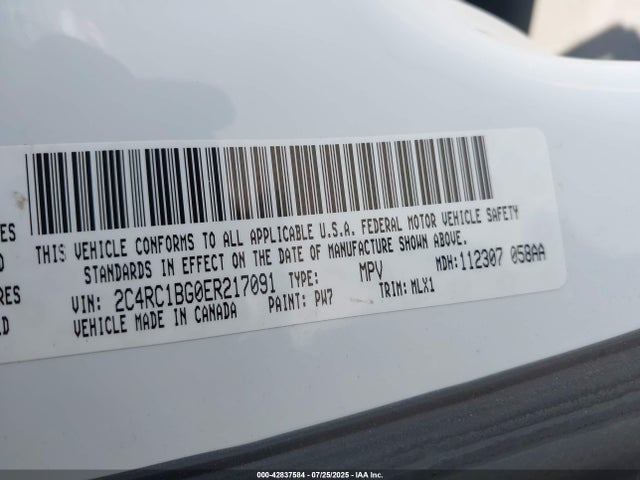 Chrysler 2014 2014 2C4RC1BG0ER217091 Image 9